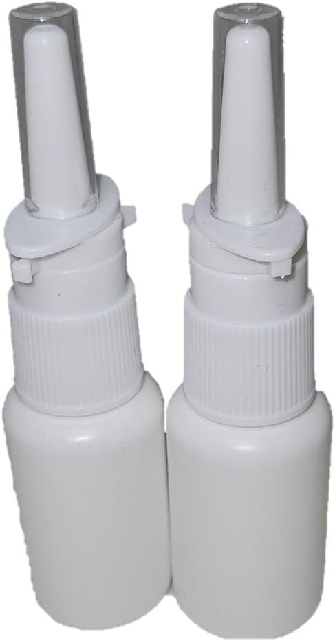 Snoot! 2-Pack 30ml (1 oz) Nasal Spray Bottle Mist Sprayer - Empty Refillable White Plastic Spray Bottles - Reusable Sprayer Nasal Cleanser & other Medications - Product Image