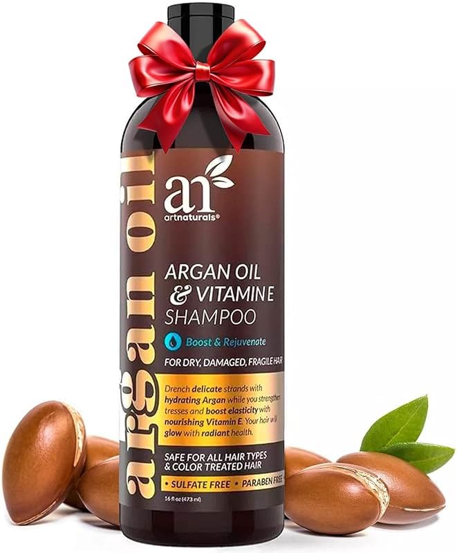 artnaturals Argan Hair Growth Shampoo - (16 Fl Oz / 473ml) - Sulfate Free - Treatment for Hair Loss, Thinning & Regrowth - Men & Women - Infused with Biotin, Argan Oil, Keratin, Caffeine - Product Image