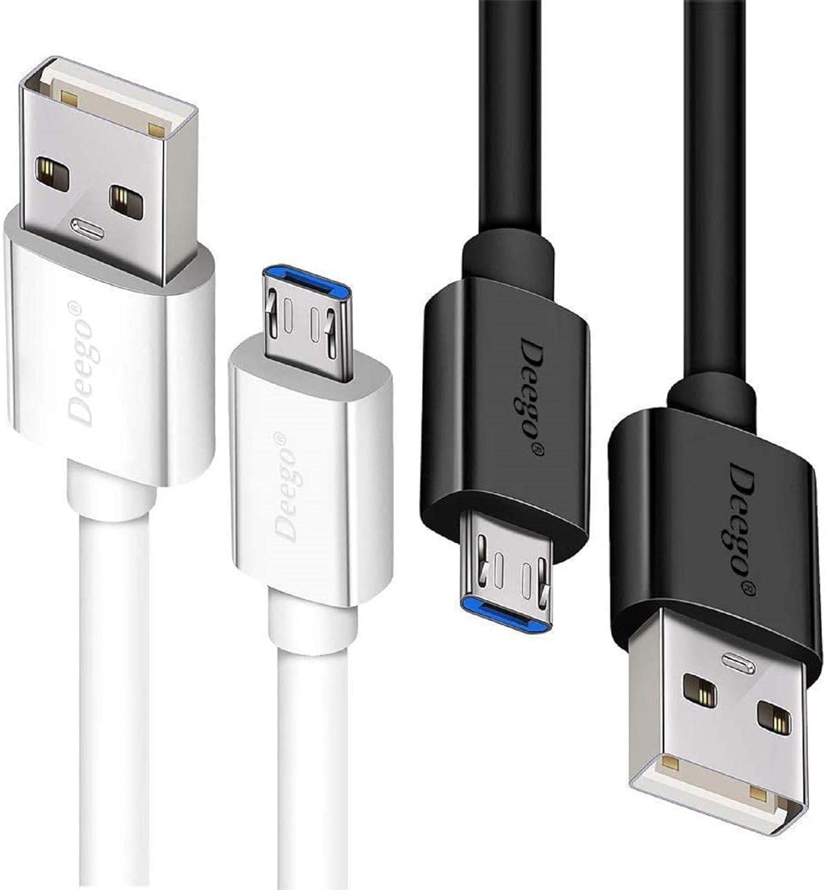 DEEGO Micro USB Cable, 2Pack Extra Long Android Charger Cable 10Ft 6Ft, Charger Cord Fast Android USB Charging Cable Compatible with Samsung Galaxy S7 Edge S6 S5 and More - Product Image