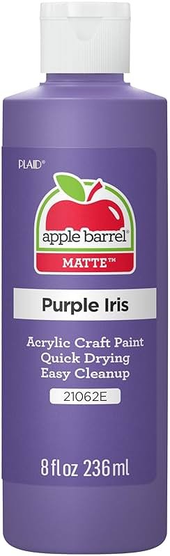 Apple Barrel, Matte Acrylic Paint, 8 fl oz, Purple Iris, (Pack of 1) - Product Image