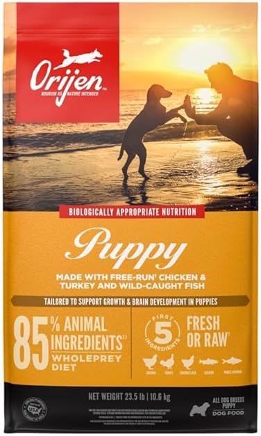 ORIJEN Grain Free High Protein Dry Dog Food Puppy Recipe 23.5lb Bag - Product Image