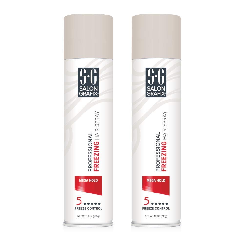 Salon Grafix Hairspray Freezing Mega Hold 10 Ounce (295ml) (2 Pack) - Product Image