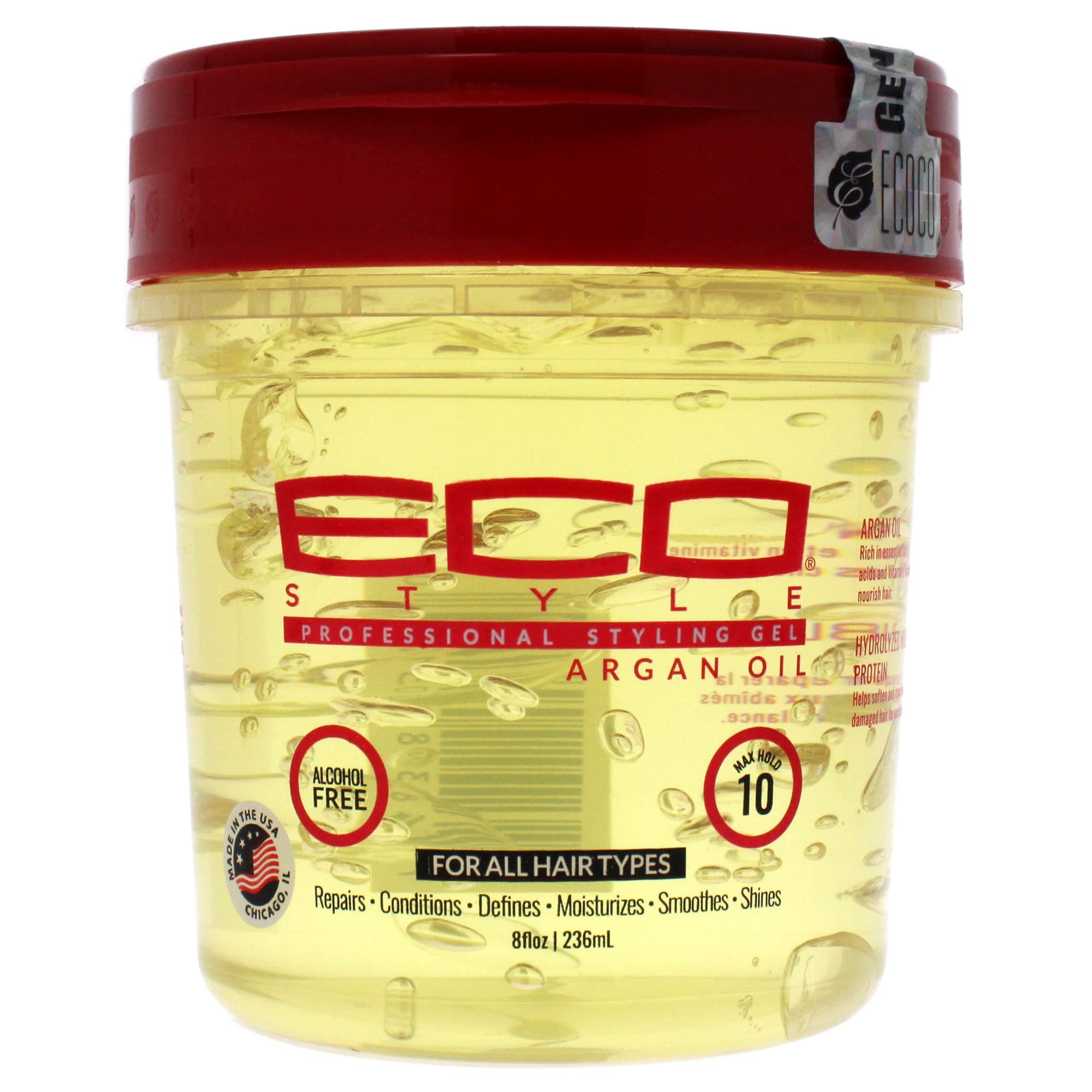 ECOCO Moroccan Argan Oil Styling Gel, 8 Fluid Ounce - Product Image