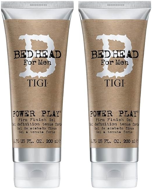 TIGI Bed Head Hair Gel for Men, Power Play 2-Pack – Firm Finish, Anti-Humidity, Frizz Control Hair Care Products for Men, 6.76 Oz Ea - Product Image