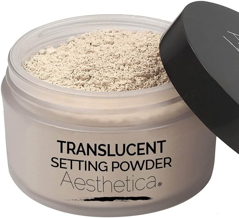 Aesthetica Translucent Setting Powder – Matte Finishing Makeup Loose Setting Powder – Flash Friendly Translucent Powder Foundation - Loose Face Powder Includes Velour Puff - Product Image