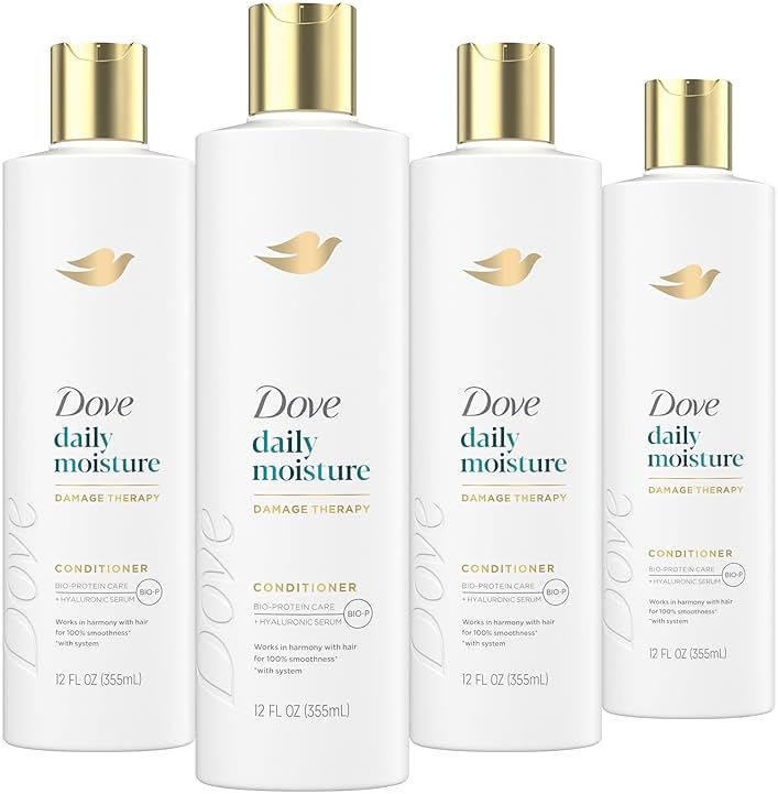 Dove Nutritive Solutions Moisturizing Conditioner 4 Count for Dry Hair Daily Moisture Deep Conditioner Detangles and Nourishes Dry Hair 12 oz - Product Image