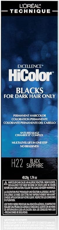 L'Oréal Technique HiColor Violet & Blacks Permanent Hair Color - Anti-Breakage Ceramide R Complex, Multi-Lift with No Brassiness, For Dark Bases, Long Lasting Color - Product Image