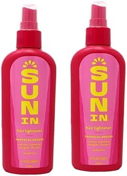 Sun-In Hair Lightener Spray, Tropical Breeze Scent, 4.7 oz (Pack of 2) - Product Image