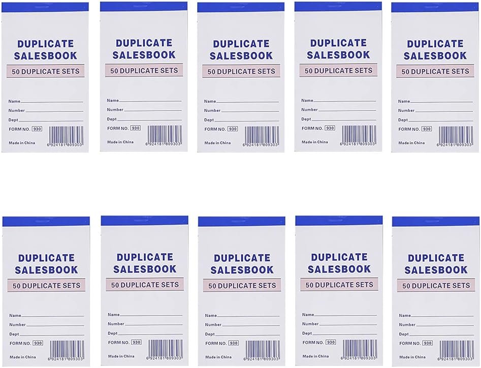 Online Best Service 10 Pack Lot Sales Book Order Receipt Invoice Carbonless Copy 50 Sets 3.5" X 5.5" - Product Image