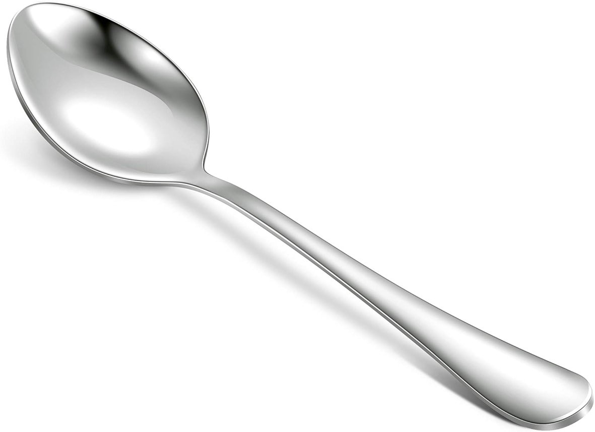 Hiware Dinner Spoons Set, Food Grade Stainless Steel Spoons Silverware for Home, Kitchen or Restaurant - Mirror Polished, Dishwasher Safe, Set of 12, 7.3 Inch - Product Image
