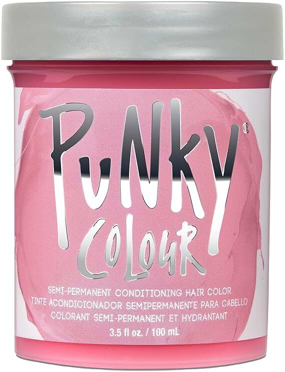 Punky Cotton Candy Semi Permanent Hair Color - Vegan & Cruelty-Free Conditioning Vibrant Pink Hair Dye, Lasts Up to 35 Washes, 3.5 fl oz - Product Image
