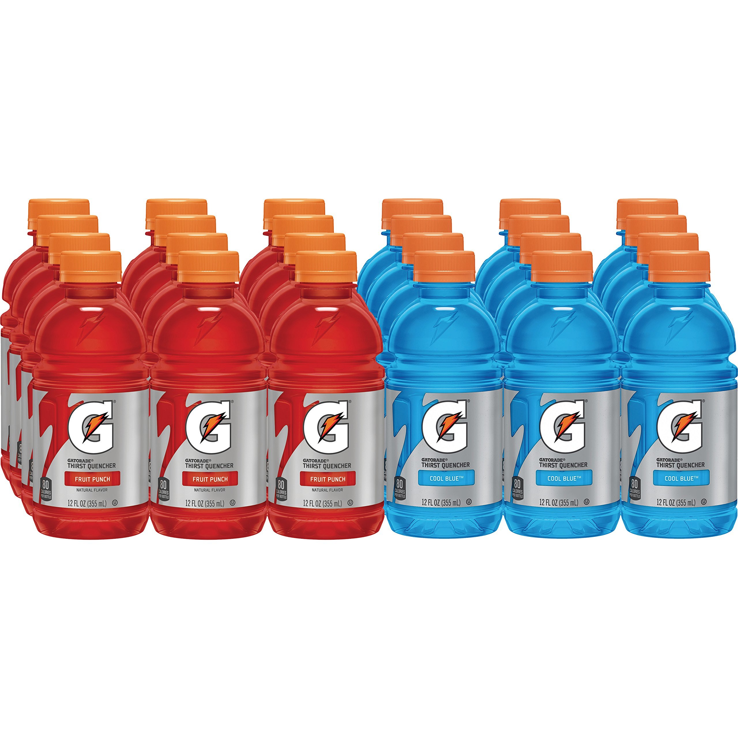 Gatorade Thirst Quencher, Fruit Punch and Cool Blue Variety Pack, 12 Ounce (Pack of 24) - Product Image
