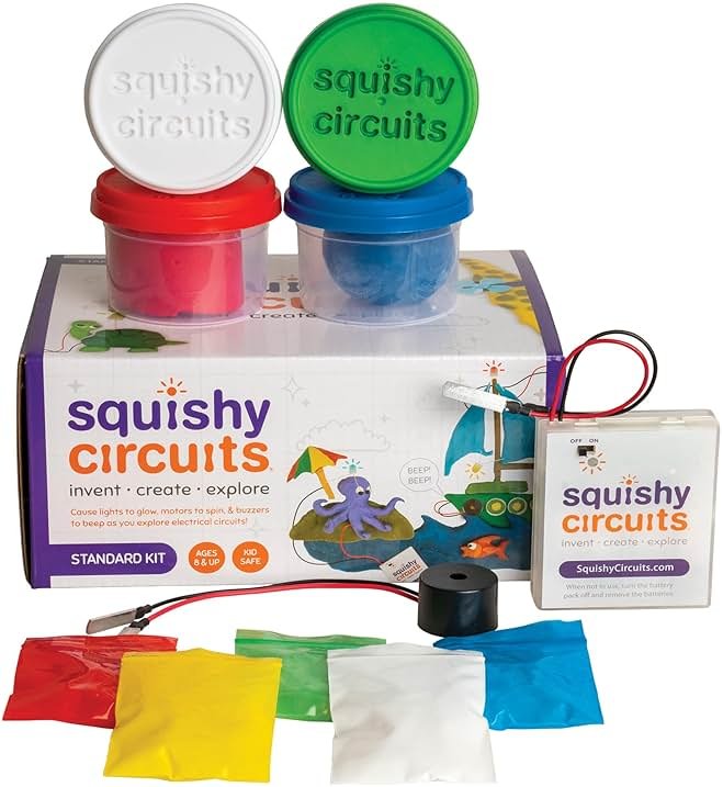 Squishy Circuits Standard Kit - Explore Electrical Circuits with Play Dough - STEM Science Kits for Kids Age 8-12 - Fun and Educational at Home, Classroom, Camp, and More! - Product Image