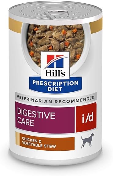 Hill's Prescription Diet i/d Digestive Care Wet Dog Food, Chicken & Vegetable Stew, 12.5 oz. Cans, 12-Pack - Product Image