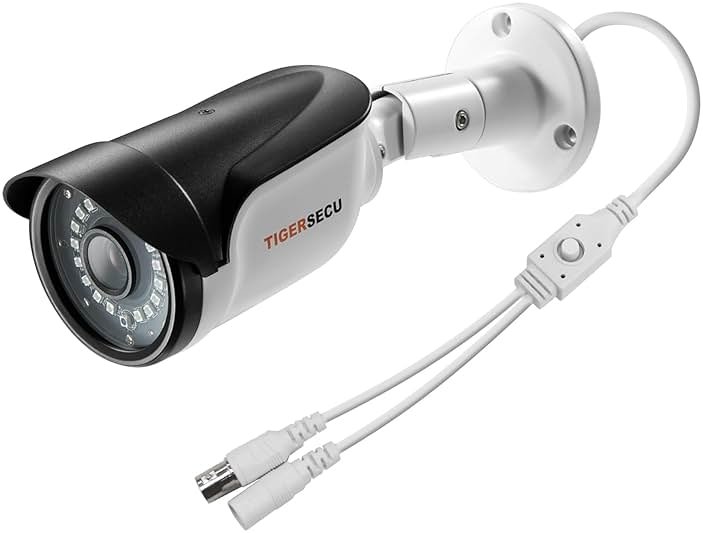 TIGERSECU 1080P Long Range Bullet Security Camera for DVR, Weatheproof for Indoor/Outdoor Use, Hybrid 4-in-1 OSD Switch for TVI/CVI/AHD/CVBS DVRs (Power Supply and Coaxial Cable Sold Separately) - Product Image