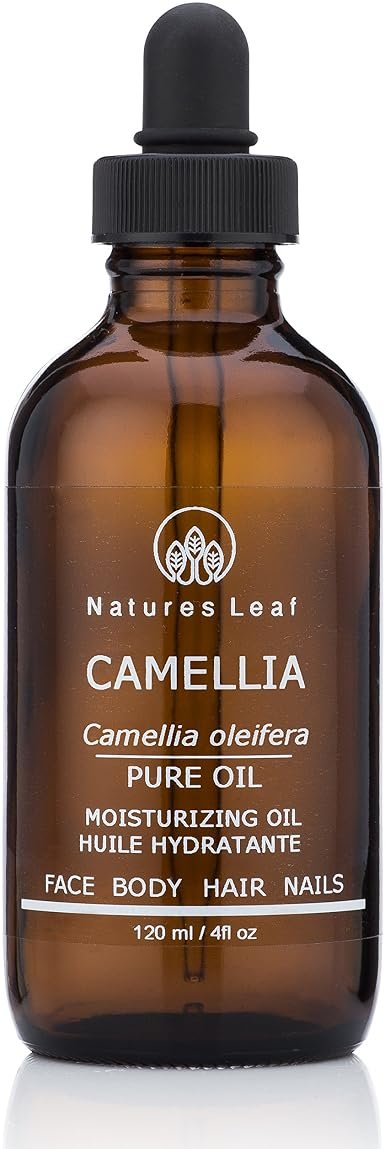 Natures Leaf Organic Camellia Seed Oil/Tea Seed Oil / 100% Pure/Fresh Cold Pressed/Beautifies Hair, Skin And Nails/Non-Comedogenic/Hypoallergenic / 4 fl oz - Product Image