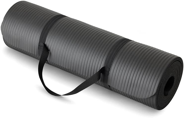 Amazon Basics Extra Thick Exercise Yoga Mat with Carrying Strap - Product Image