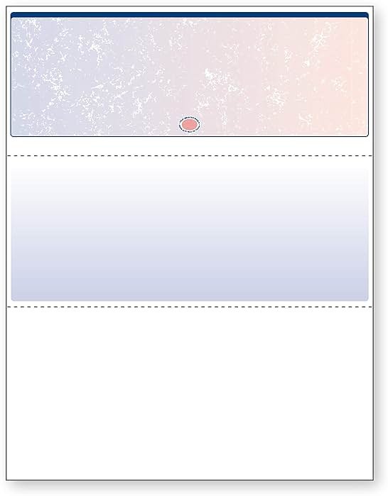 DocuGard Blue/Red Premier Prismatic Top High Security Check Paper - Laser/Inkjet Printer Compatible - 13 Security Features - 500 Blank Business Checks (04532) - Product Image