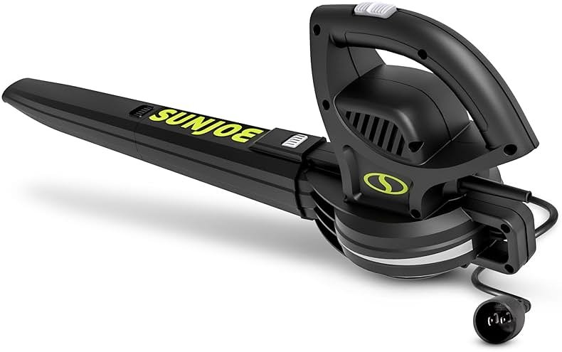 Sun Joe Corded Electric Leaf Blower Machine, 155 MPH, 260 CFM, 6-Amp Motor, Black - Portable and Lightweight Gardening Equipment for Yard Care and Lawn Maintenance, SBJ597E - Product Image