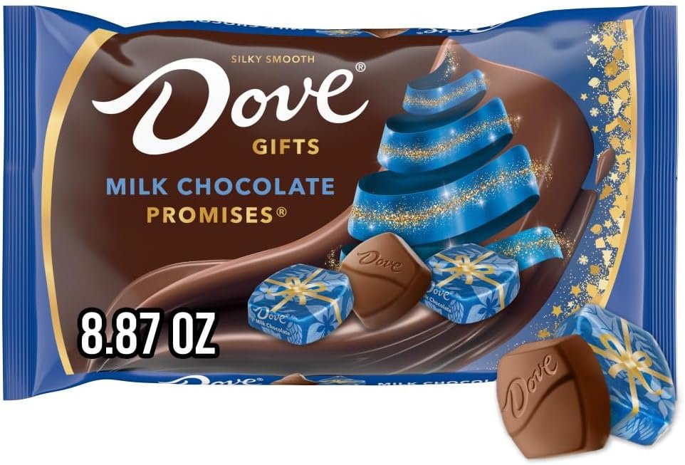 DOVE PROMISES Milk Chocolate Christmas Candy Gifts, Chocolate Candy Individually Wrapped, Stocking Stuffers, 8.87 oz Bag - Product Image