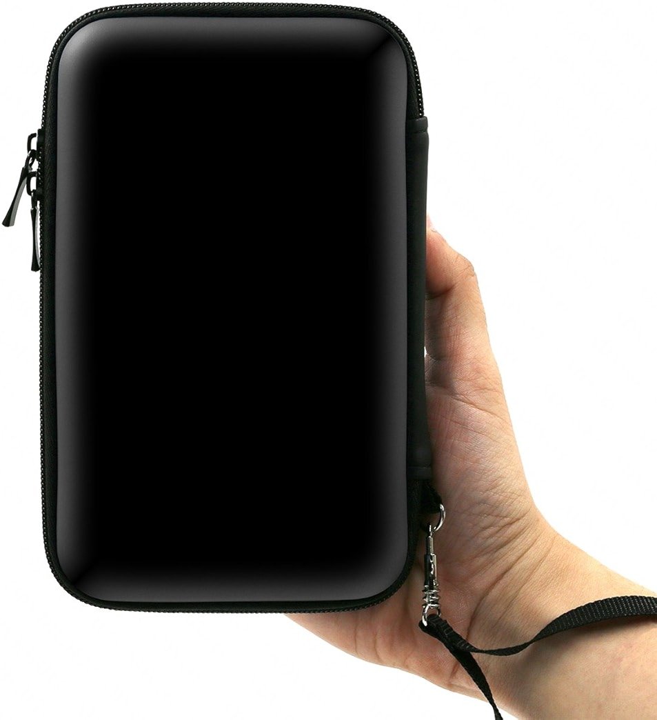 ADVcer 3DS Case, EVA Waterproof Hard Shield Protective Carrying Case with Detachable Hand Wrist Strap Compatible with Nintendo New 3DS, 3DS, 2DS XL or DSi, DS Lite, Black - Product Image