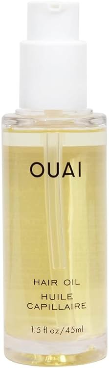 OUAI Hair Oil - Hair Heat Protectant Oil for Frizz Control - Adds Shine and Smooths Split Ends - Color Safe Formula - Paraben, Phthalate and Sulfate Free (1.5 fl oz) - Product Image