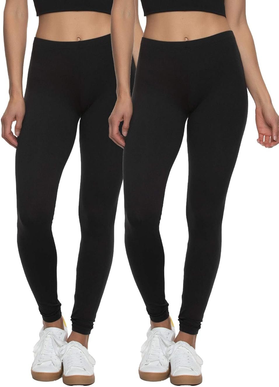 Felina Velvety Super Soft Lightweight Leggings 2 Pack - Yoga Pants, Workout Clothes - Product Image