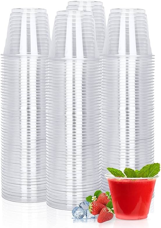 TashiBox [9oz - 150 Cups Plastic Cups Clear - Disposable Tumbler for Cocktails, Wine and More Essential Party Supplies - Product Image