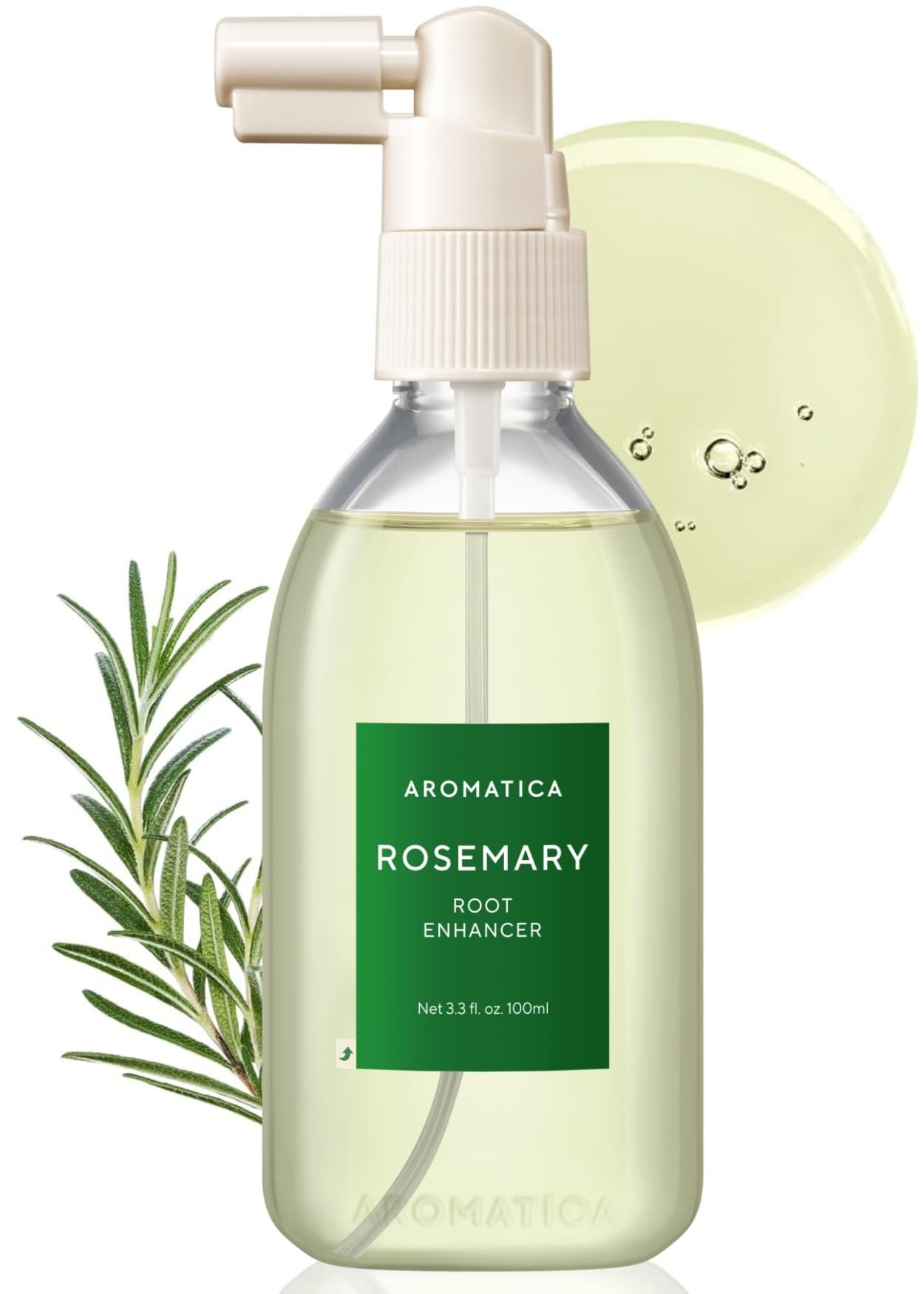 AROMATICA Root Enhancer Rosemary Water for Hair Growth spray - with Rosemary hair oil & caffeine & biotin - Korean hair care for hair thinning & hair loss - free from silicone, paraben and sulfate - Product Image