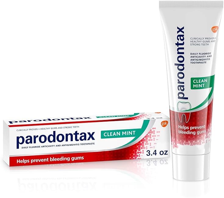 Parodontax Toothpaste for Bleeding Gums, Gingivitis Treatment and Cavity Prevention, Clean mint - 3.4 Ounces - Product Image