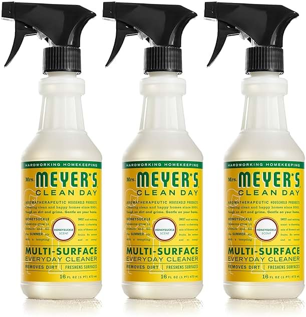 MRS. MEYER'S CLEAN DAY Multi-Surface Everyday Cleaner, Honeysuckle Scent, 16 Fl Oz Bottle - 3 Pack - Product Image