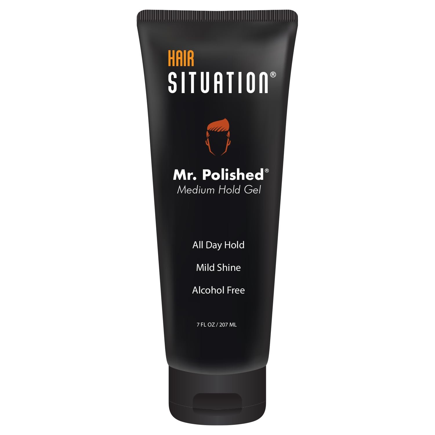 Hair Situation Medium Hold Hair Styling Gel Mr. Polished, Alcohol-Free, Anti-Frizz, No-Flaking, All Day Hold, Low Shine, Made with Vitamins to Strengthen and Volumize Hair, For all Hair Types 7 Fl Oz - Product Image