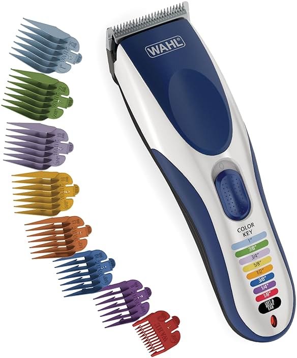 Wahl Color Pro Cordless Rechargeable Hair Clipper & Trimmer – Easy Color-Coded Guide Combs - for Men, Women, & Children – Model 9649P - Product Image