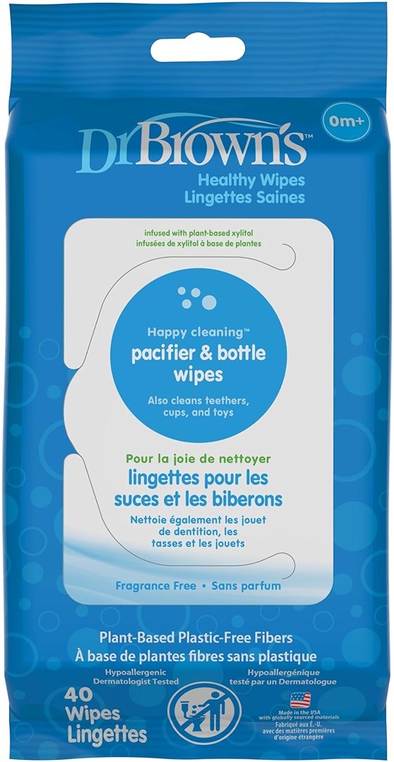 Dr. Brown's Pacifier and Bottle Wipes, 40 Count - Product Image