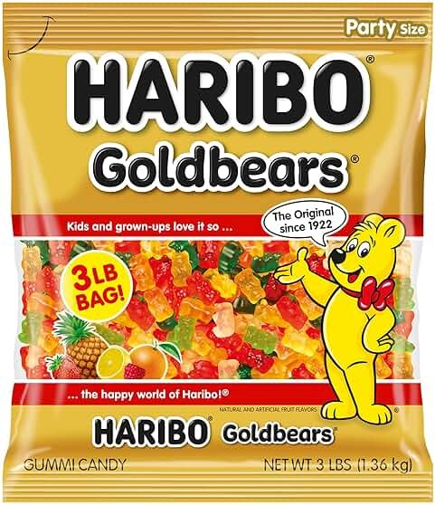 HARIBO Goldbears, Gummi Candy, 3 lb Bag, Assorted Flavors - Product Image