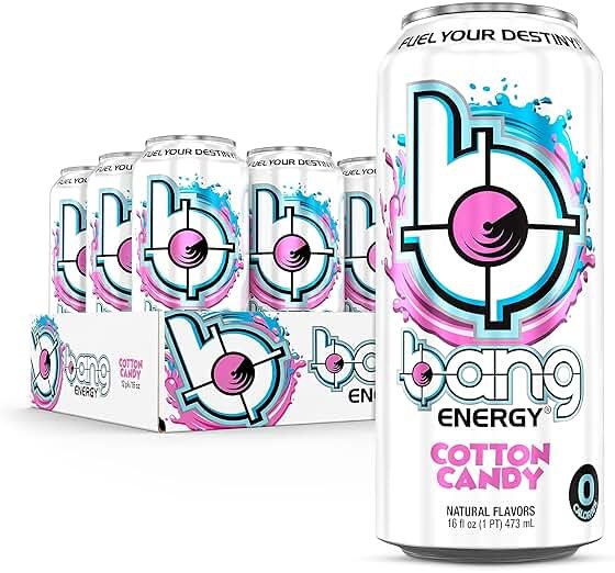Bang Energy Cotton Candy, Sugar-Free Energy Drink, 16-Ounce | Pack of 12 - Product Image