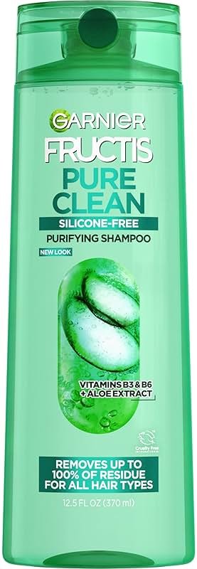 Garnier Fructis Pure Clean Purifying Shampoo, Silicone-Free, 12.5 Fl Oz, 1 Count (Packaging May Vary) - Product Image