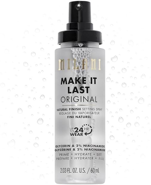 Milani Setting Spray + Primer, Make It Last Original - Natural Finish with Niacinamide for Hydration, Setting Spray for Makeup and Face Primer, 3-in-1 Prime + Hydrate + Set, 2.03 Fl. Oz - Product Image