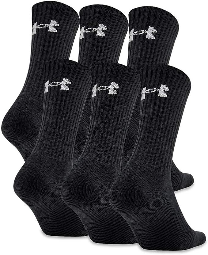 Under Armour Adult Cotton Crew Socks, Multipairs - Product Image