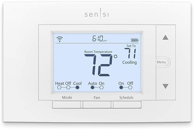 Emerson Sensi Wi-Fi Smart Thermostat for Smart Home, Pro Version, Works with Alexa, Energy Star Certified - Product Image