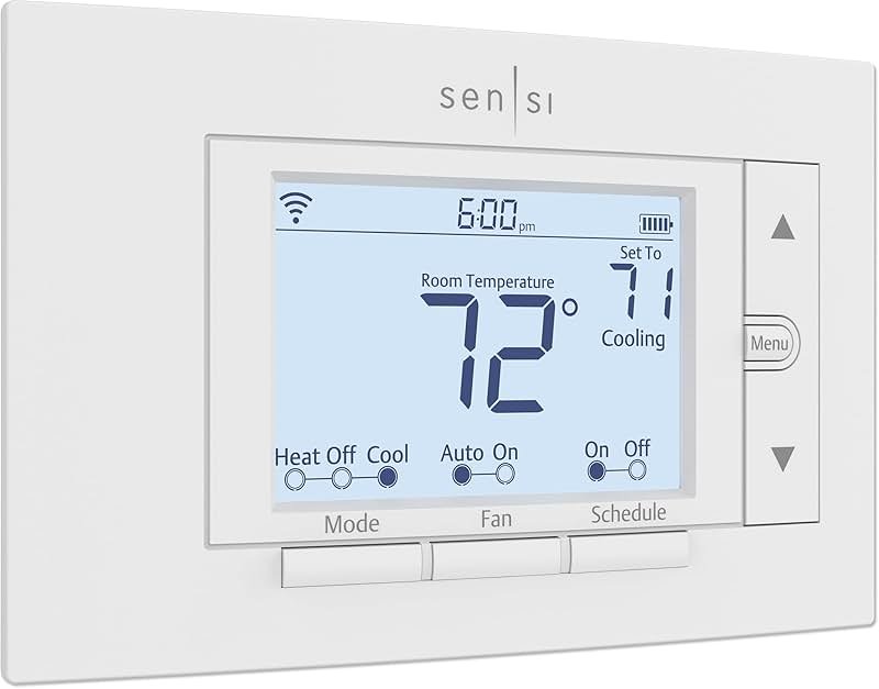 Emerson Sensi Wi-Fi Smart Thermostat for Smart Home, DIY, Works With Alexa, Energy Star Certified, ST55 - Product Image