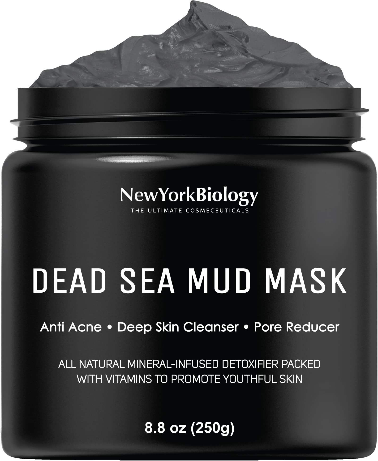 New York Biology Dead Sea Mud Mask for Face and Body | Spa Quality Pore Refiner for Oily Skin | Natural Skincare for Women & Men | Tighten Skin for A Healthier Complexion | 8.8 oz - Product Image