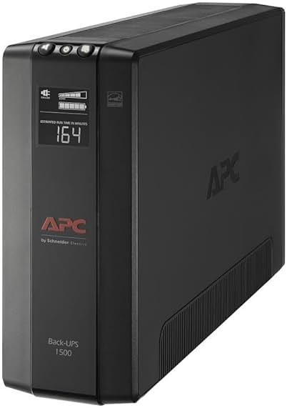 APC UPS Back-UPS Pro 1500VA UPS, 900W Battery Backup & Surge Protector, AVR, 10 Outlets (NEMA 5-15R), LCD, BX1500M Uninterruptible Power Supply for Computers, Wi-Fi Routers, Home Office Electronics - Product Image