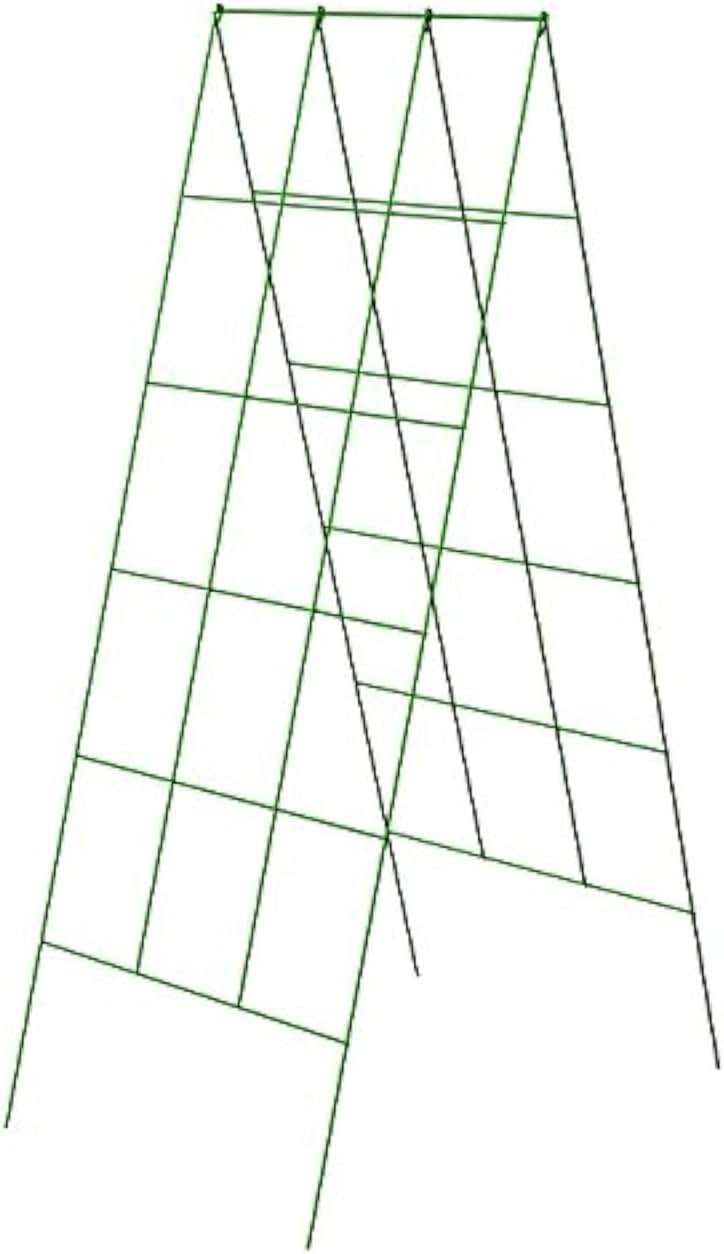 Panacea 83712 A-Frame Plant Supports, Green, 48" H, Pack of 10 – Steel Folding Garden Trellises with Grid Panels for Climbing Plants, Vegetables & Vines, Powder-Coated Metal Plant Supports - Product Image
