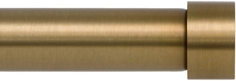 Ivilon Drapery Window Curtain Rod - End Cap Style Design 1 Inch Pole. 48 to 86 Inch Color Warm Gold - Product Image