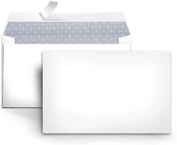 Amazon Basics #6 3/4 Security-Tinted Self-Seal Envelopes for Invoices and Documents, White, 300-Pack - Product Image