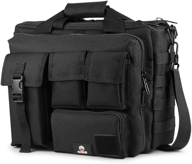 Tactical Briefcase, GES 15.6 Inch Men's Messenger Bag Military Briefcase for Men - Product Image