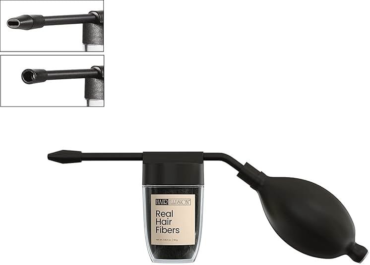 Hair Illusion Spray Applicator Removable Flat Tip designed to Spray Precise Hairline or Remove Tip For Round Sprayer And Wide Coverage (does not include hair fibers) - Product Image