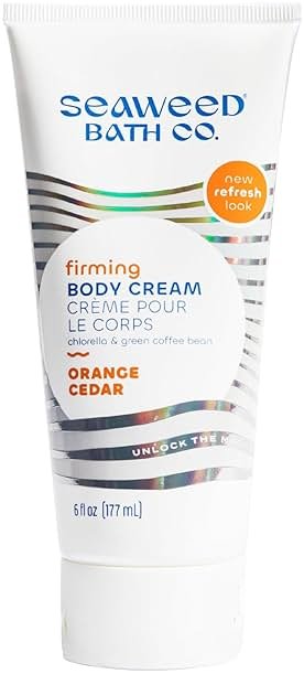 Seaweed Bath Co. Firming Body Cream, Orange Cedar Scent, 6 Ounce, Skin Toning Hand & Body Lotion Moisturizer for Dry Skin, with Sustainably Harvested Seaweed, Chlorella, Green Coffee Bean - Product Image