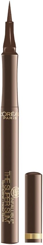 L'Oreal Paris Makeup Infallible Super Slim Long-Lasting Liquid Eyeliner, Ultra-Fine Felt Tip, Quick Drying Formula, Glides on Smoothly, Brown, 0.03 fl oz., 1 Count - Product Image